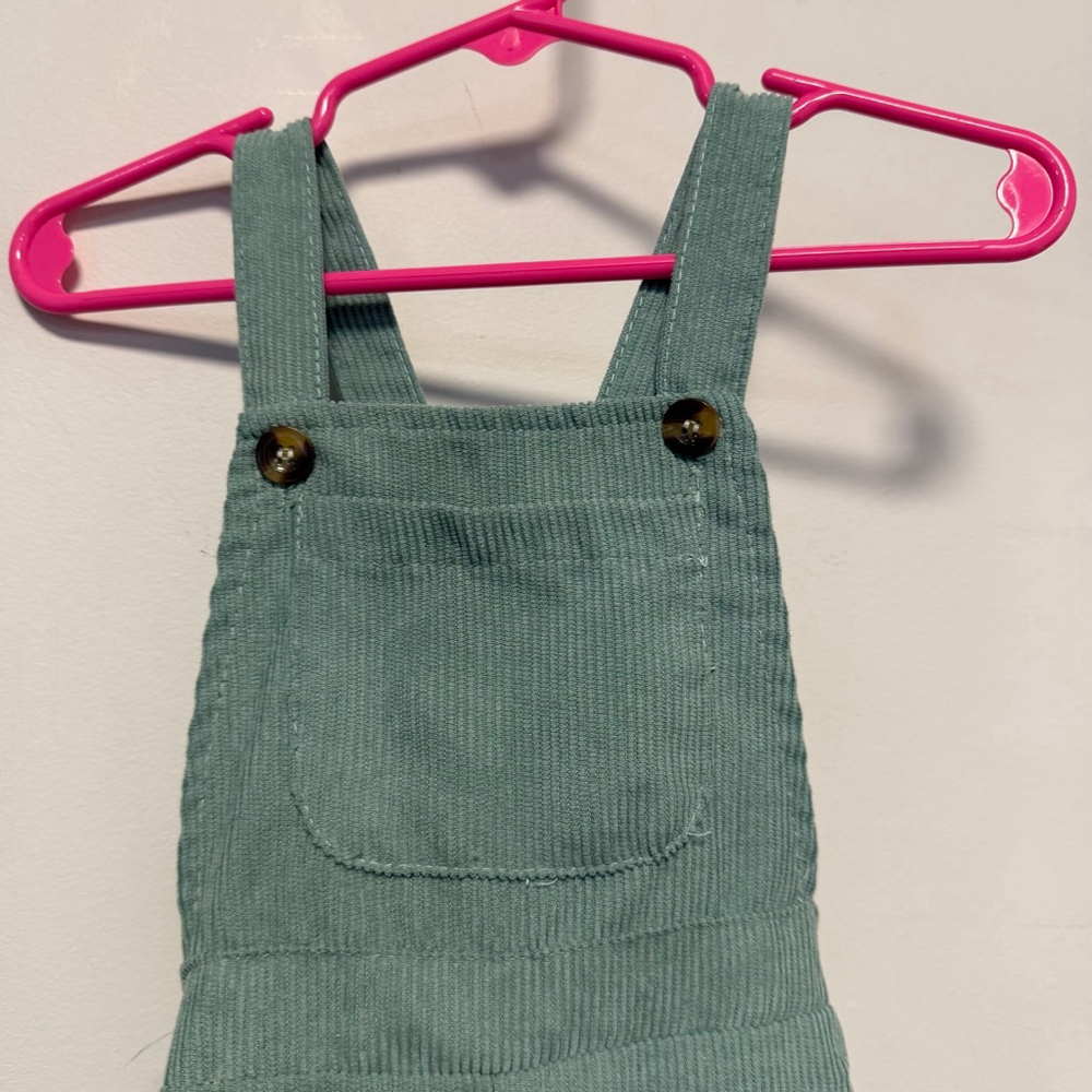 Baby SHEIN Green Corduroy Overalls 9-12 Months Bell bottoms - Picture 4 of 9